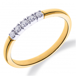 PAS DIAMONDS GGA2035 14K GOUDEN MEMOIRE RING MET NATUURLIJKE DIAMANT 0.10CT