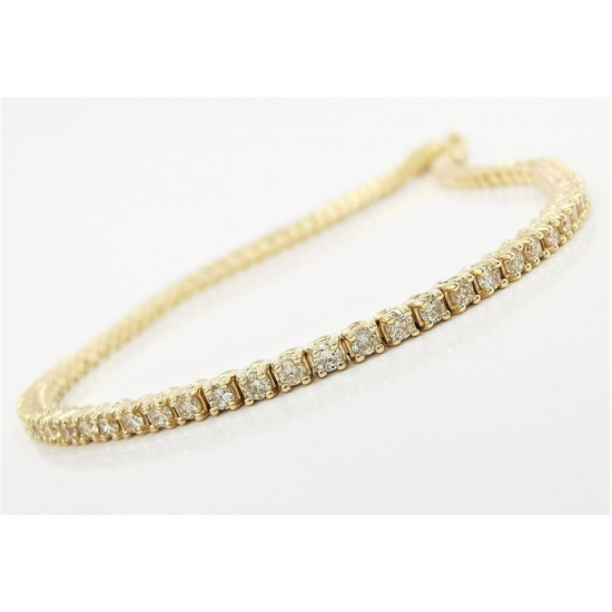 PAS DIAMONDS GF1905 14K GOUDEN TENNISARMBAND MET NATUURLIJKE DIAMANT 2.62CT. PAS DIAMONDS GF1905 14K GOUDEN TENNISARMBAND MET NATUURLIJKE DIAMANT 2.62CT.