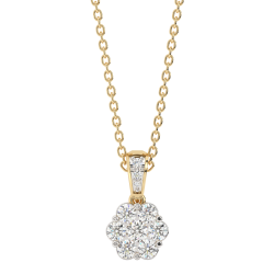 PAS DIAMONDS GF1927 14K GEELGOUDEN HANGER MET NATUURLIJKE DIAMANT