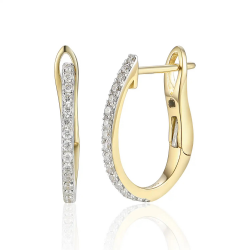PAS DIAMONDS GGE2255 14K GEELGOUDEN OORRINGEN MET NATUURLIJKE DIAMANT