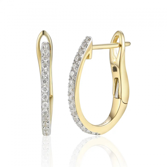 PAS DIAMONDS GGE2255 14K GEELGOUDEN OORRINGEN MET NATUURLIJKE DIAMANT