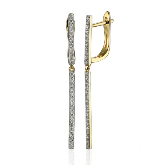 PAS DIAMONDS GGE2579 14K GEELGOUDEN OORHANGERS MET NATUURLIJKE DIAMANT PAS DIAMONDS GGE2579 14K GEELGOUDEN OORHANGERS MET NATUURLIJKE DIAMANT