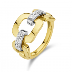 THE HOUSE OF JEWELS 4208890 BICOLOR GOUDEN RING MET NATUURLIJKE DIAMANT ALEXIA