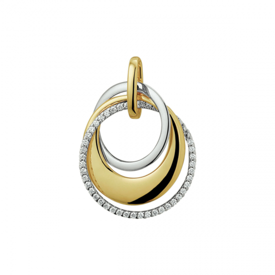 THE HOUSE OF JEWELS 4207802 BICOLOR GOUDEN HANGER MET NATUURLIJKE DIAMANT ALICIA THE HOUSE OF JEWELS 4207802 BICOLOR GOUDEN HANGER MET NATUURLIJKE DIAMANT ALICIA