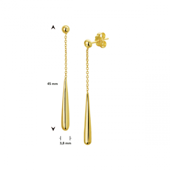 THE HOUSE OF JEWELS 4018866 GOUDEN OORHANGERS PEGELS THE HOUSE OF JEWELS 4018866 GOUDEN OORHANGERS PEGELS