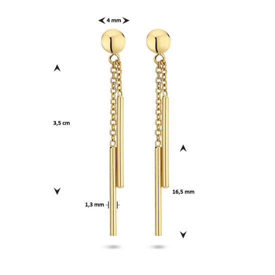 THE HOUSE OF JEWELS 4025197 GOUDEN OORHANGERS FANTASIE THE HOUSE OF JEWELS 4025197 GOUDEN OORHANGERS FANTASIE
