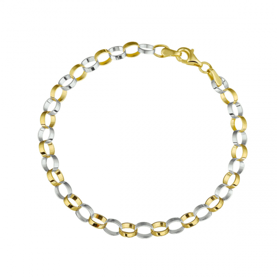 THE HOUSE OF JEWELS 4207126 BICOLOR GOUDEN ARMBAND VLAKKE JASSERON THE HOUSE OF JEWELS 4207126 BICOLOR GOUDEN ARMBAND VLAKKE JASSERON