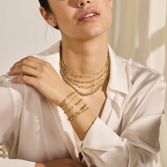 THE HOUSE OF JEWELS 4207629 BICOLOR GOUDEN COLLIER ANKER FANTASIE THE HOUSE OF JEWELS 4207629 BICOLOR GOUDEN COLLIER ANKER FANTASIE
