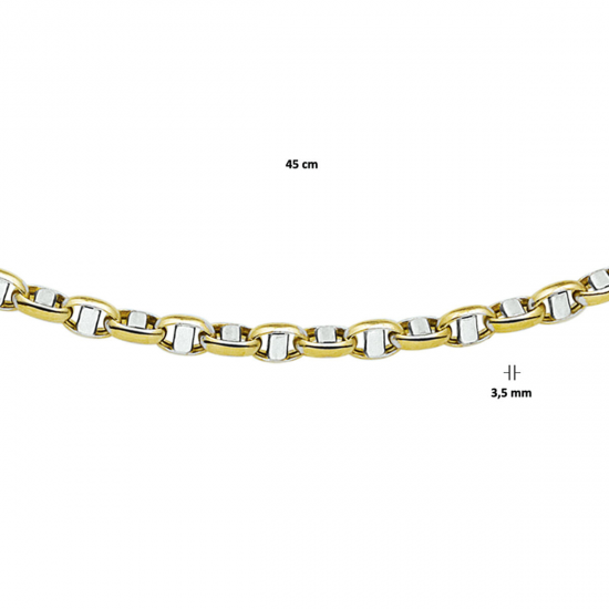 THE HOUSE OF JEWELS 4207629 BICOLOR GOUDEN COLLIER ANKER FANTASIE THE HOUSE OF JEWELS 4207629 BICOLOR GOUDEN COLLIER ANKER FANTASIE