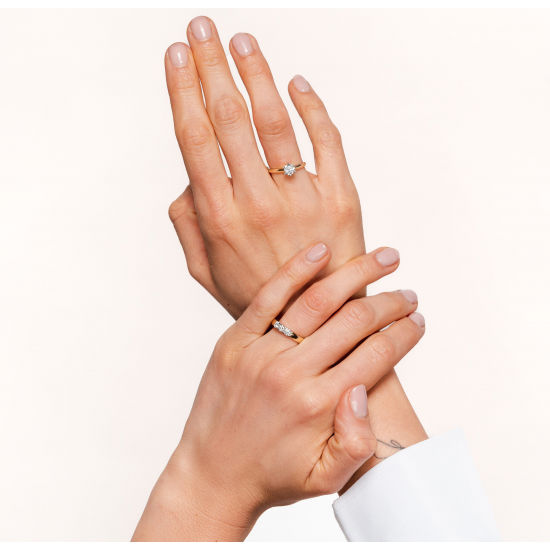 PAS DIAMONDS GGA2033 14K GOUDEN MEMOIRE RING MET NATUURLIJKE DIAMANT 0.06CT PAS DIAMONDS GGA2033 14K GOUDEN MEMOIRE RING MET NATUURLIJKE DIAMANT 0.06CT