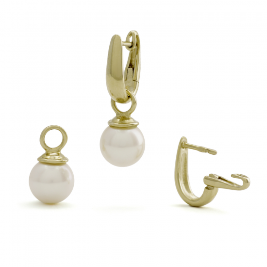KOBU ONNA-ORALIA-OKB 14 KRT. GOUDEN OORRINGEN MET ZOETWATERPARELS CAMBIO KOBU ONNA-ORALIA-OKB 14 KRT. GOUDEN OORRINGEN MET ZOETWATERPARELS CAMBIO