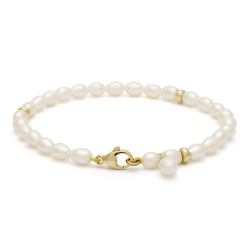 KOBU M1-20 ZOETWATERPAREL ARMBAND MET GOUDEN VEERRING SLUITING ALEXA
