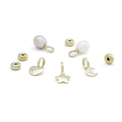 KOBU PM4510916 ZOETWATERPAREL COLLIER MET GOUDEN VEERRING SLUITING CHLOE