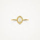 BLUSH 1272YMQ GEELGOUDEN RING MET PARELMOER EN BERGKRISTAL BLUSH 1272YMQ GEELGOUDEN RING MET PARELMOER EN BERGKRISTAL