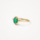 BLUSH 1272YMA GEELGOUDEN RING MET MALACHIET EN BERGKRISTAL BLUSH 1272YMA GEELGOUDEN RING MET MALACHIET EN BERGKRISTAL
