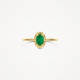 BLUSH 1272YMA GEELGOUDEN RING MET MALACHIET EN BERGKRISTAL BLUSH 1272YMA GEELGOUDEN RING MET MALACHIET EN BERGKRISTAL