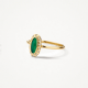BLUSH 1266YGA GEELGOUDEN RING MET GROENE AGAAT EN ZIRKONIA BLUSH 1266YGA GEELGOUDEN RING MET GROENE AGAAT EN ZIRKONIA