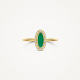 BLUSH 1266YGA GEELGOUDEN RING MET GROENE AGAAT EN ZIRKONIA BLUSH 1266YGA GEELGOUDEN RING MET GROENE AGAAT EN ZIRKONIA