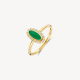 BLUSH 1266YGA GEELGOUDEN RING MET GROENE AGAAT EN ZIRKONIA BLUSH 1266YGA GEELGOUDEN RING MET GROENE AGAAT EN ZIRKONIA