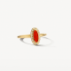 BLUSH 1266YRA GEELGOUDEN RING MET RODE AGAAT EN ZIRKONIA BLUSH 1266YRA GEELGOUDEN RING MET RODE AGAAT EN ZIRKONIA