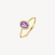 BLUSH 1271YAM GEELGOUDEN RING MET AMETHIST EN ZIRKONIA BLUSH 1271YAM GEELGOUDEN RING MET AMETHIST EN ZIRKONIA