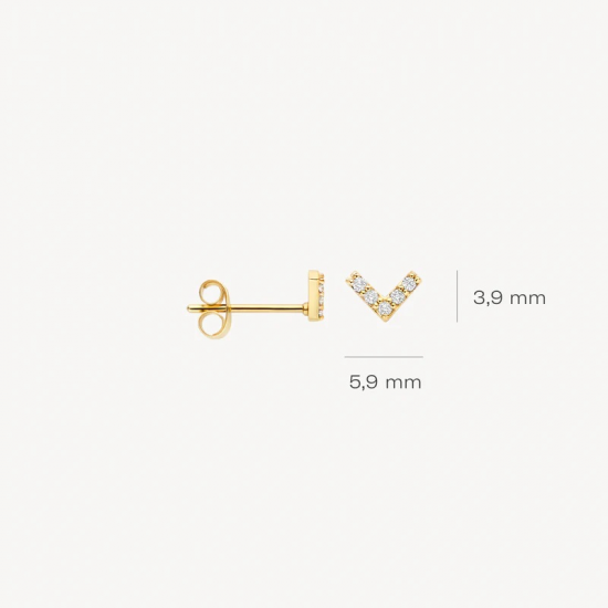 BLUSH 7374YZI GEELGOUDEN OORKNOPPEN ZIRKONIA BLUSH 7374YZI GEELGOUDEN OORKNOPPEN ZIRKONIA
