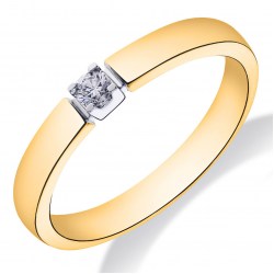PAS DIAMONDS GGA2136 14K GOUDEN MEMOIRE RING MET NATUURLIJKE DIAMANT 0.05CT