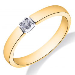 PAS DIAMONDS GGA2212 14K GOUDEN MEMOIRE RING MET NATUURLIJKE DIAMANT 0.07CT