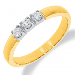 PAS DIAMONDS GGA1518 14K GOUDEN MEMOIRE RING MET NATUURLIJKE DIAMANT 0.22CT
