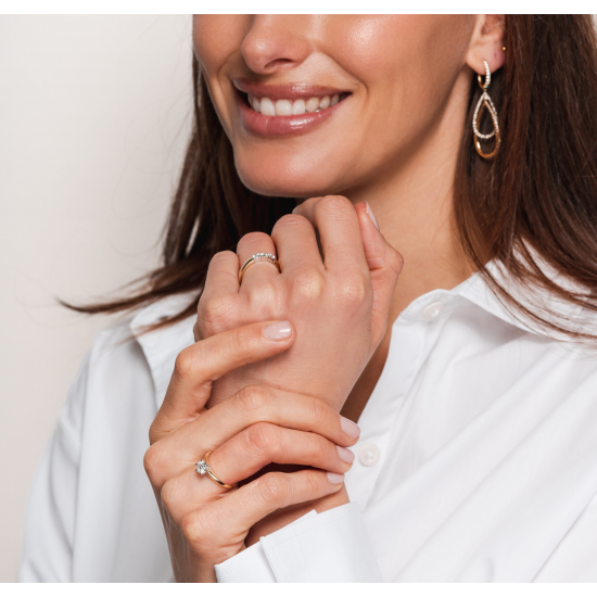 PAS DIAMONDS GGA1518 14K GOUDEN MEMOIRE RING MET NATUURLIJKE DIAMANT 0.22CT PAS DIAMONDS GGA1518 14K GOUDEN MEMOIRE RING MET NATUURLIJKE DIAMANT 0.22CT