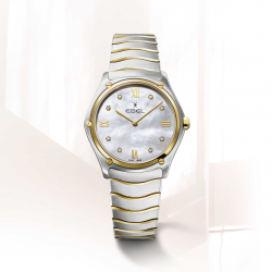 EBEL 1216566 DAMESHORLOGE STAAL/18KT  GOUD SPORT CLASSIC