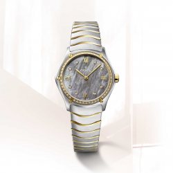 EBEL 1216643 DAMESHORLOGE STAAL/18KT GOUD SPORT CLASSIC