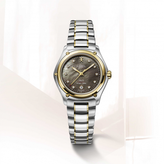 EBEL 1216660 DAMESHORLOGE STAAL/18KT GOUD 1911 EBEL 1216660 DAMESHORLOGE STAAL/18KT GOUD 1911