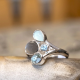 RABINOVICH 82203056 ZILVEREN RING MET MAANSTEEN-KWARTS-CHALCEDOON-TOPAAS BELVEDERE RABINOVICH 82203056 ZILVEREN RING MET MAANSTEEN-KWARTS-CHALCEDOON-TOPAAS BELVEDERE