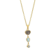 RABINOVICH 82202356 VERGULD ZILVEREN COLLIER MET HANGER MET MAANSTEEN-CHALCEDOON-TOPAAS BELVEDERE RABINOVICH 82202356 VERGULD ZILVEREN COLLIER MET HANGER MET MAANSTEEN-CHALCEDOON-TOPAAS BELVEDERE
