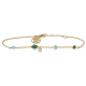RABINOVICH 72301329 GOUD OP ZILVEREN ARMBAND MET ONYX -TOPAAS-APATIET-ZIRKONIA MINETTA