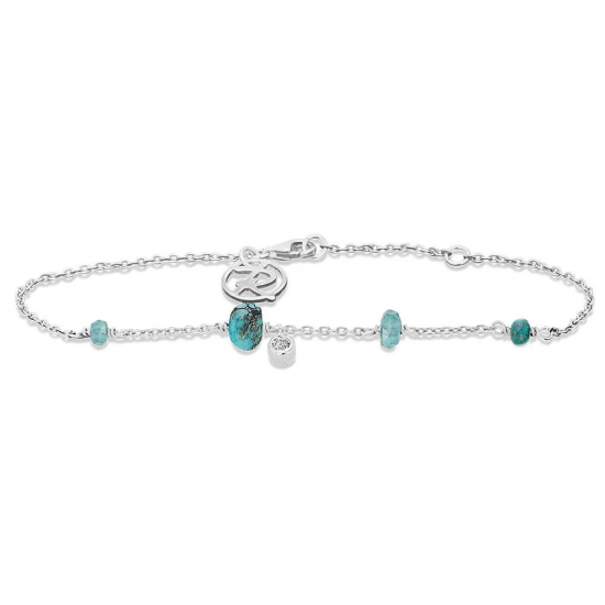 RABINOVICH 72301023 ZILVEREN ARMBAND MET TURKOOIS -TOPAAS-APATIET-ZIRKONIA MINETTA RABINOVICH 72301023 ZILVEREN ARMBAND MET TURKOOIS -TOPAAS-APATIET-ZIRKONIA MINETTA