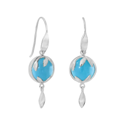RABINOVICH 82304008 ZILVEREN OORHANGERS CHALCEDOON SERENITY