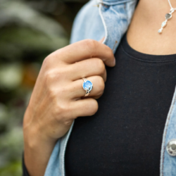 RABINOVICH 82303008 ZILVEREN RING CHALCEDOON SERENITY