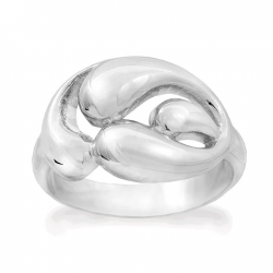 RABINOVICH 80803000 ZILVEREN RING CURVY CLASS