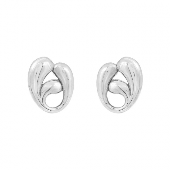 RABINOVICH 80805000 ZILVEREN OORKNOPPEN CURVY CLASS RABINOVICH 80805000 ZILVEREN OORKNOPPEN CURVY CLASS