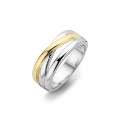 MOMENTS 15106AY ZILVER VERGULDE RING BICOLOR