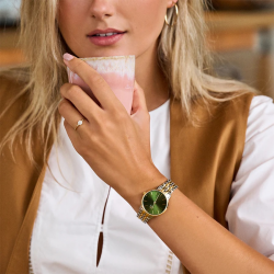DANISH DESIGN IV90Q1251 DAMESHORLOGE BICOLOR STAAL AKILIA LINK