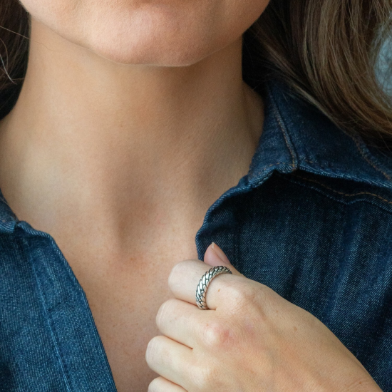SILK 353 ZILVEREN RING BOLD COLLECTIE
