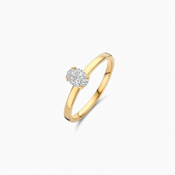 BLUSH LG1019Y GEELGOUDEN RING MET LAB GROWN DIAMOND 0.50CT