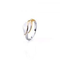 GALA DESIGN J0198 ZILVEREN RING VERGULD SHADOW