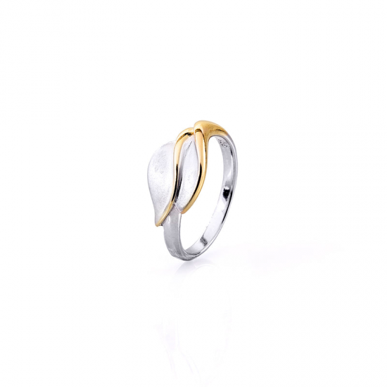 GALA DESIGN J0198 ZILVEREN RING VERGULD SHADOW
