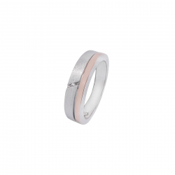 GALA DESIGNT0903 ZILVER VERGULDE BICOLOR RING MET ZIRKONIA TRAFFIC