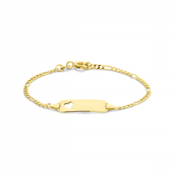 HUISCOLLECTIE 4012029 GOUDEN PLAATARMBANDJE FIGAROSCHAKEL 11-13CM