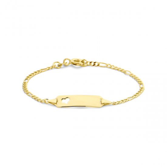 HUISCOLLECTIE 4012029 GOUDEN PLAATARMBANDJE FIGAROSCHAKEL 11-13CM